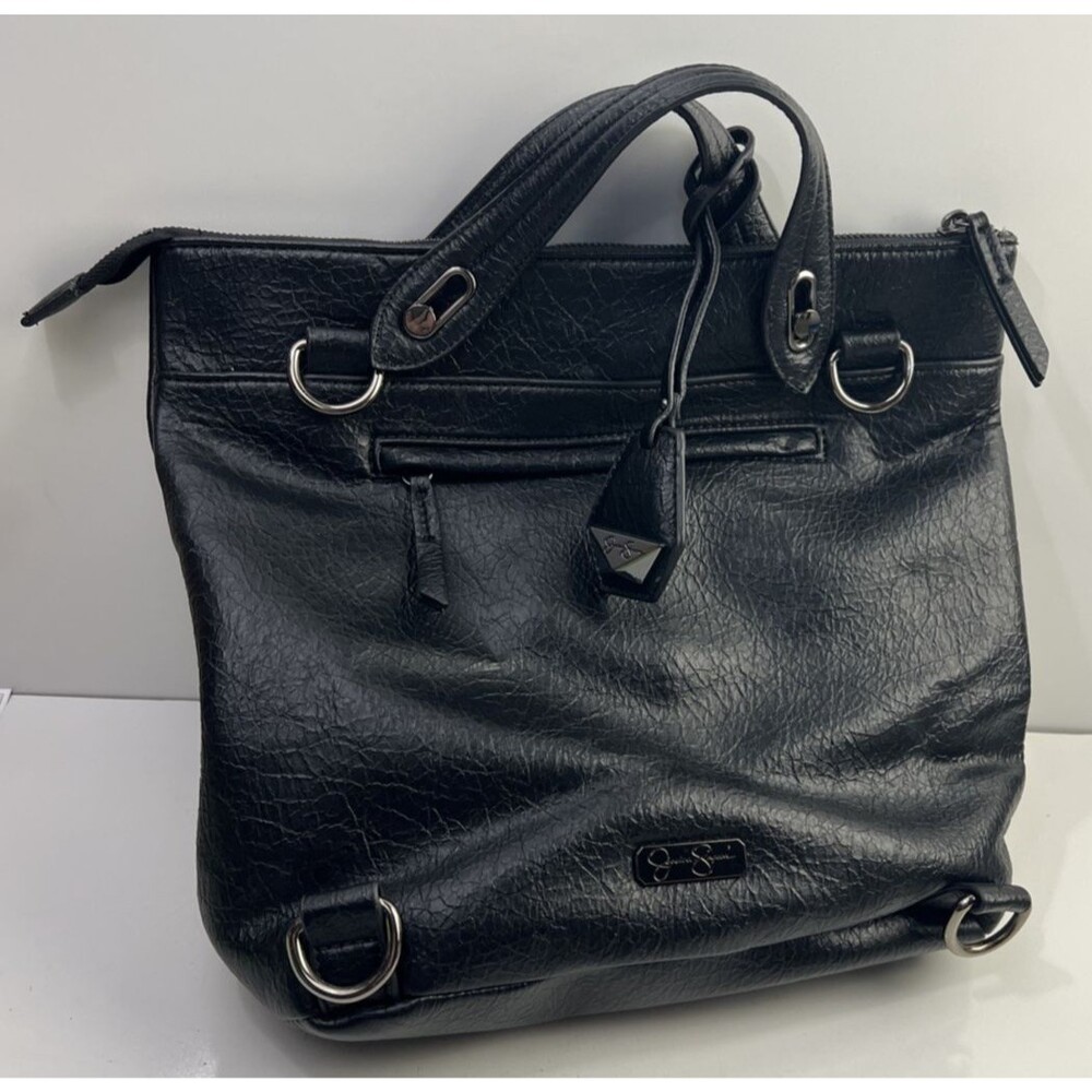 Jessica Simpson Large Bag/Back Pack Black Leather in Great Condition!